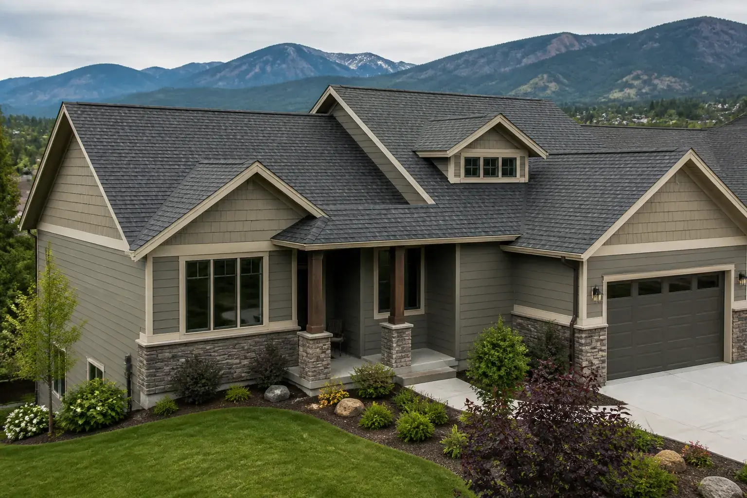 Completed roof replacement on a Missoula area home.